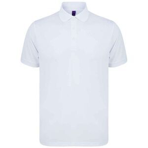 Henbury Mens Piqu Polo Shirt / White
